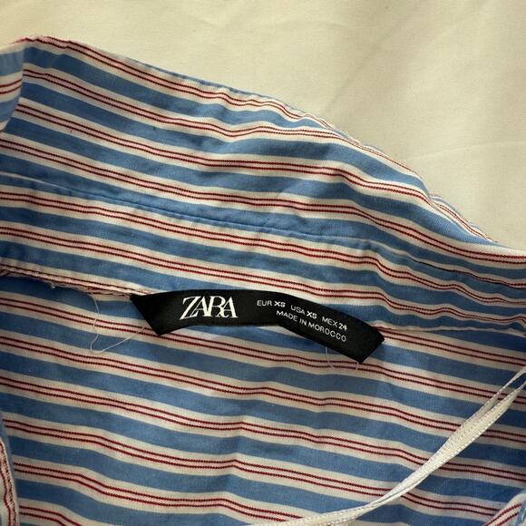 Zara Striped Button-Up Shirt - Picture 3 of 5